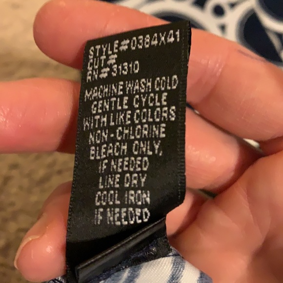 AGB Dress size 6 blue and cream - Picture 12 of 12